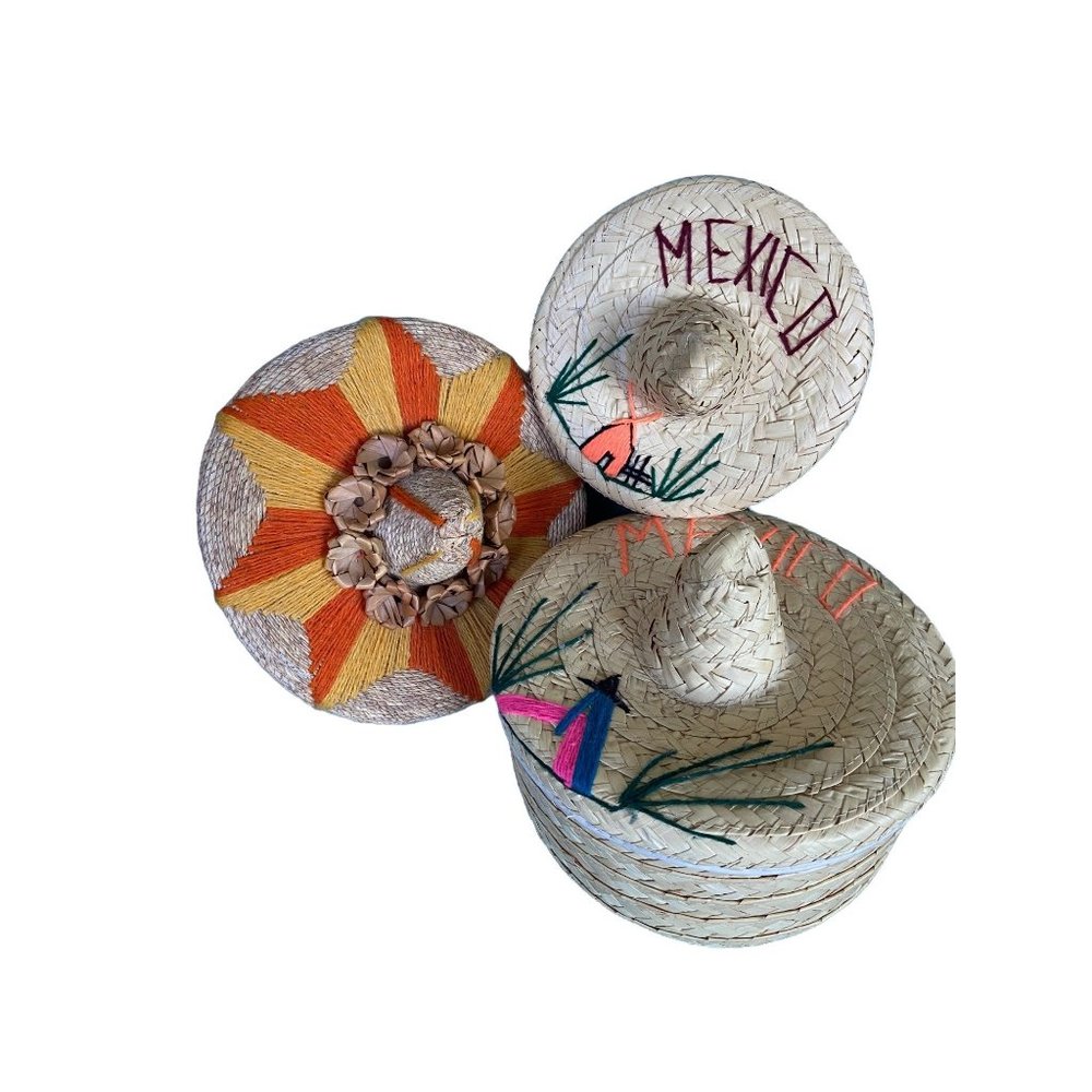 3 ADORABLE Mexican Storage Baskets